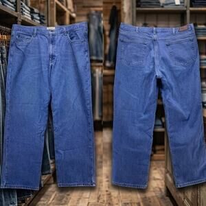 LL Bean Vintage Comfort Waist Flannel Lined Tapered Denim Work Jeans Men's 40x29